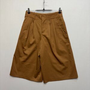 Alice + Olivia Women Pleated Wide Leg Chino Shorts Size 6 Wool Blend C074 -19